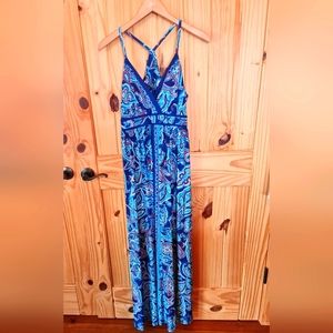 INC Maxi Dress Halter Racer-Back w Embellishments Size L !